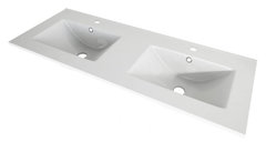 Раковина Cezares 50135, 120 см, керамика, 2 чаши, белый