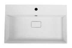 Раковина Cezares 50313, 70 см, искусственный камень, накладная, белый