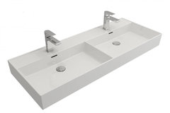 Раковина Cezares CZR-MIL-120-2-LVB, 120 см, керамика, двойная, белый