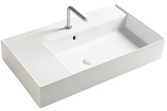 Раковина керамическая Tecla by Cezares Twenty TW07011, 81 х 46 см, чаша справа, белый