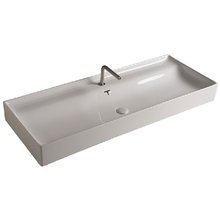 Раковина керамическая Tecla by Cezares Touch TC08011, 120 х 46 см, цвет белый глянец