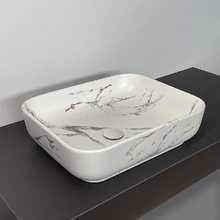 Раковина Comforty, 50 х 13 см, фарфор, накладная, цвет мраморный матовый, 00-00014842 (N78109MWY-2)