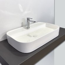 Раковина Comforty, 75 х 13 см, фарфор, накладная, цвет белый, 00-00013930 (78500D)