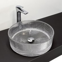 Раковина Comforty, 40 см, стеклянная, накладная, цвет прозрачное стекло, 00-00015701 (CF21001)