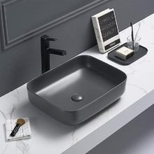 Раковина Comforty, накладная, 50 х 39 см, цвет графит матовый, 00-00007640 (T-Y9378MDH)