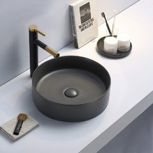 Раковина Comforty, накладная, 39,4 см, цвет графит матовый, 00-00007631 (9110MDH)