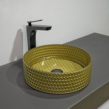 Раковина стеклянная Comforty, 36 см, золото, 00-00012243 (GL05)