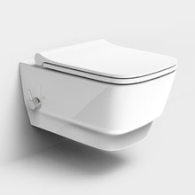 Подвесной безободковый унитаз Boheme Bello 971-2-W с функцией биде, цвет белый