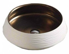 Раковина Comforty, 41,5 см, белый/бронза, J2094