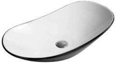 Раковина, 61,5 см, черный/белый, 7811ABW