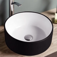 Раковина Comforty, 41 см, черный/белый, 7078ABW