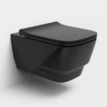 Подвесной безободковый унитаз Boheme Bello 971-B, цвет черный матовый