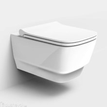 Подвесной безободковый унитаз Boheme Bello 971-W, цвет белый