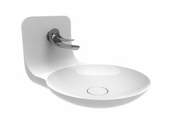 Раковина Creavit Foglia, FG045-00CB00E-0000/FG1401/SF6088/SF066, 45 см, со смесителем, выпуском и сифоном, фарфор, белая