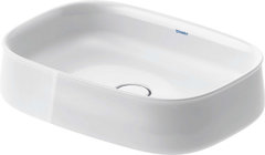 Раковина Duravit Zencha 2373550079 55 x 39 см, накладная, с донным клапаном, белый
