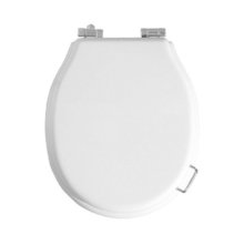 Крышка-сиденье Boheme Vogue 906-W-CR, массив бука, микролифт, цвет белый, хром