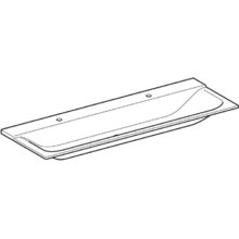 Встраиваемая раковина Geberit Xeno2, два отверстия под смеситель, 140 см