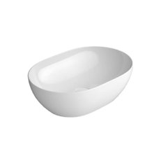 Раковина GSI Pura 886011 накладная, 50 x 35 см, белый глянцевый