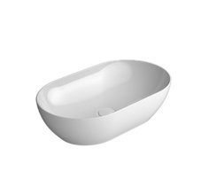 Раковина GSI Pura 883411 накладная, 60 x 37 см, белый глянцевый