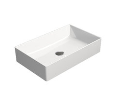 Раковина GSI Kube X 945311 накладная, 60 x 37 см, белый глянцевый