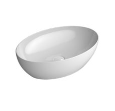 Раковина GSI Pura 884211 накладная, 60 x 42 см, белый глянцевый