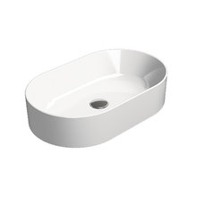 Раковина GSI Kube X 945811 накладная, 60 x 37 см, белый глянцевый