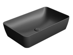 Раковина GSI Nubes 903626 накладная, 60 x 38 см, черный матовый