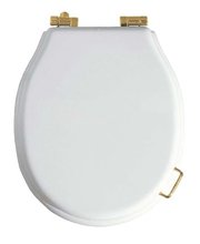 Крышка-сиденье Boheme Vogue 906-W-BR для унитаза, микролифт, белый, бронза