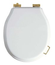 Крышка-сиденье Boheme Vogue 906-W-G для унитаза, микролифт, белый, золото