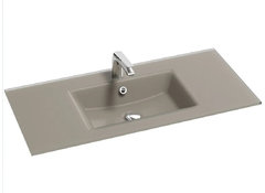 Стеклянная раковина Jacob Delafon Sherwood EB1830RU-DE5 100 см, матовый базальт (выставочный образец, отсутствует упаковка)