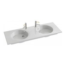 Раковина Jacob Delafon Odeon Rive Gauche EXAS112-Z-00, 140 см, с гладкой нижней поверхностью, белая