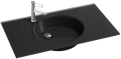 Стеклянная раковина Jacob Delafon Odeon Rive Gauche EB2563-DE2, 90 см, черный матовый