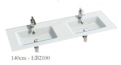 Раковина двойная стеклянная Jacob Delafon Vox EB2100-DD1, 140 х 46 см, белая глянцевая