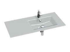 Раковина стеклянная Jacob Delafon Vox EB2102-DD1, 100 х 46 см, правая, белая глянцевая