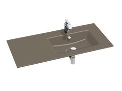 Раковина стеклянная Jacob Delafon Vox EB2102-DD4, 100 х 46 см, правая, коричневая глянцевая