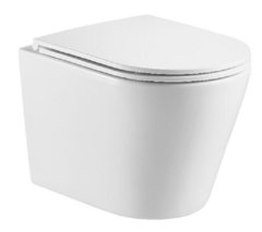 Подвесной унитаз Caprigo Modern Trone T-1893, безободковый, сиденье микролифт, белый