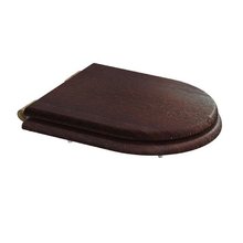 Крышка-сиденье Caprigo York KFm-YB-B039, коричневая, фурнитура бронза, с микролифтом