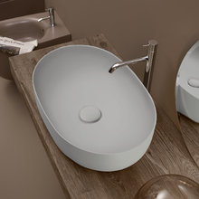 Раковина накладная Kerasan Nolita 534359 60 х 40 см, цвет grigio matt светло-серый матовый