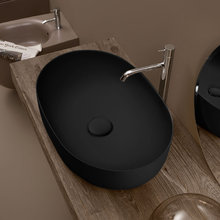 Раковина накладная Kerasan Nolita 534331, 60 х 40 см, цвет черный матовый