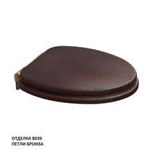 Крышка-сиденье Caprigo Armonia KFM-AB-B039, орех, фурнитура бронза, с микролифтом