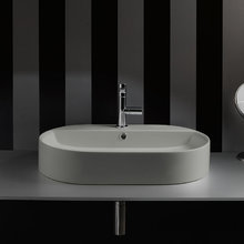 Раковина накладная Kerasan Ciotola 028559*1 65 х 40 см, цвет grigio matt серый матовый