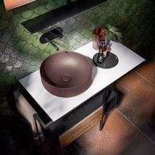 Раковина накладная Kerasan Nolita 534475 40 см, цвет Borgogna matt бургундия матовый