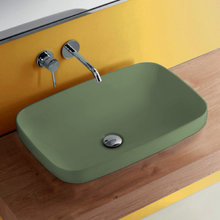 Раковина встраиваемая/накладная Kerasan Tribeca 514311 60 х 38 см, цвет Verde muschio зелёный мох матовый