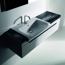 Раковина Kerasan Inka 341101*1 Project 60 x 40 x 35,5 см, с фартуком, 1 отверстие под смеситель, цвет белый