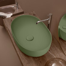 Раковина накладная Kerasan Nolita 534311, 60 х 40 см, цвет зеленый