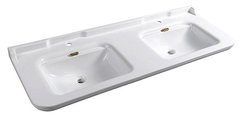 Раковина Kerasan Waldorf керамическая двойная, 150 x 55 x 27 см