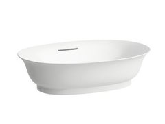 Раковина Laufen New Classic 8.1285.3.757.109.1 55 х 38 х 14.5 см, накладная, SaphirKeramik, с переливом, белый матовый