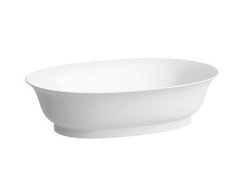 Раковина Laufen New Classic 8.1285.2.400.112.1 55 х 38 х 14.5 см, накладная, SaphirKeramik, без перелива, LCC, белый глянцевый