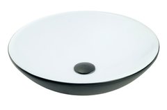 Раковина Migliore Arena 31398 50 см накладная, белый, черный матовый