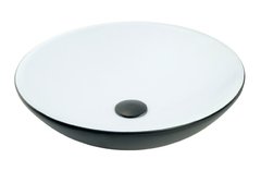 Раковина Migliore Arena 31567 50 см накладная, белый, черный глянцевый